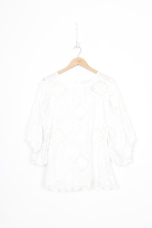 Trelise Cooper Womens White Blouse Size L