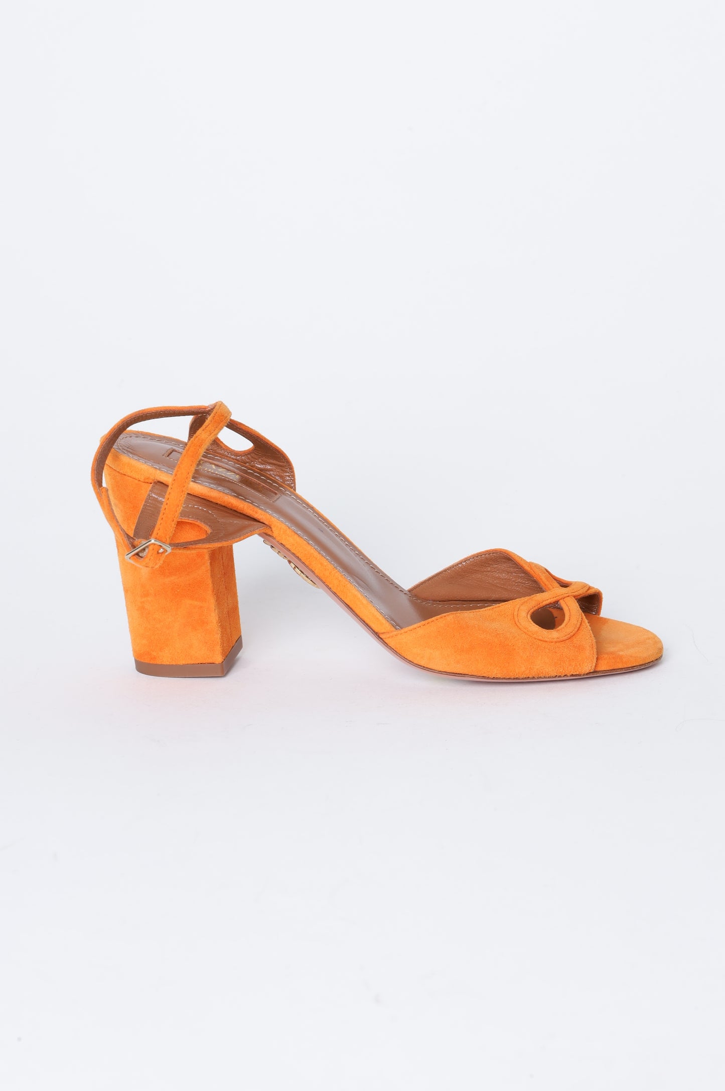 Aquazzura Womens Orange Heels Size EU 37.5