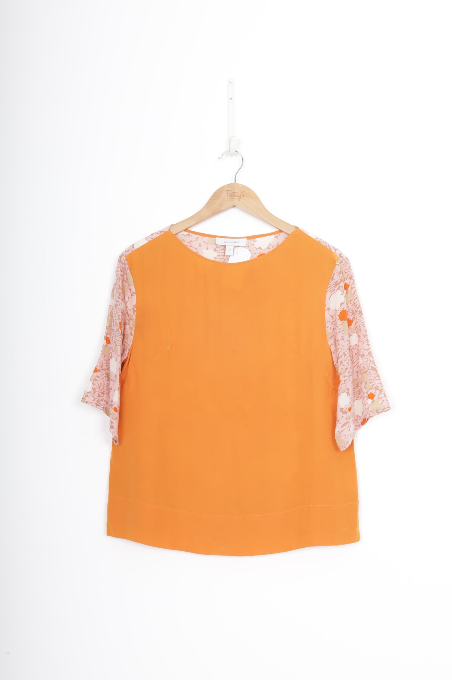 Karen Walker Womens Orange Top Size 6