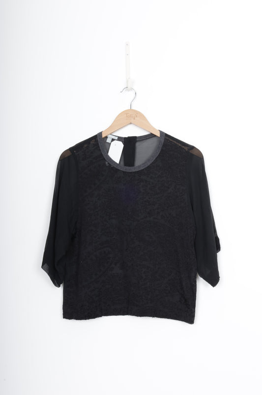 Juliette Hogan Womens Black Top Size 12