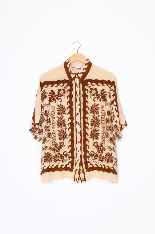 Alemais Womens Brown Shirt Size 8