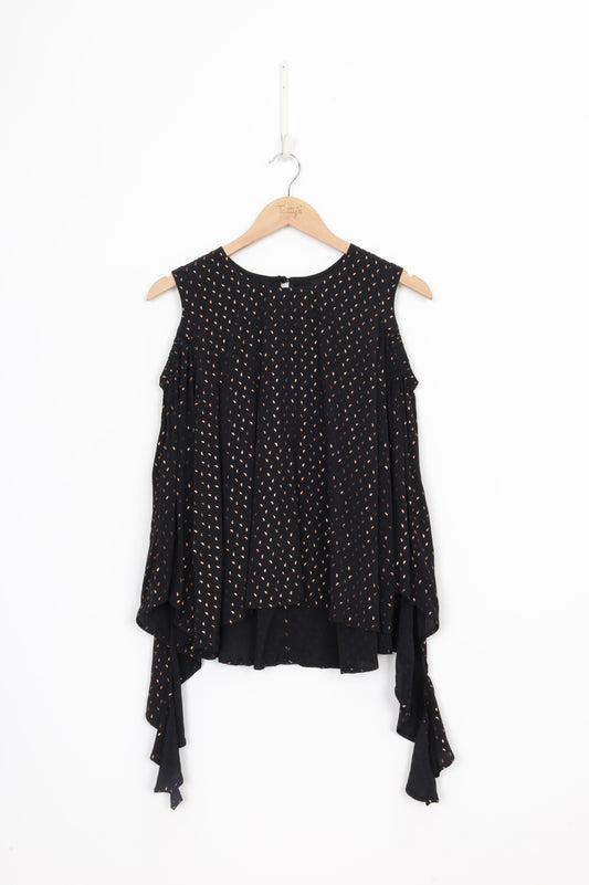 Moochi Womens Black Top Size 8