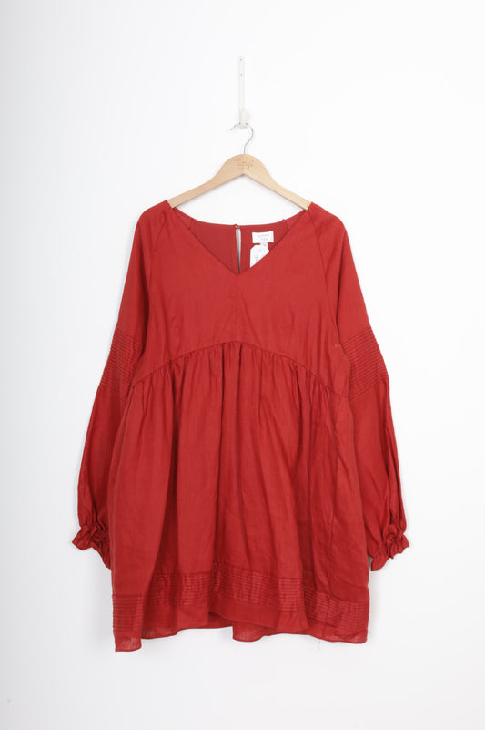 Lunar Fox Womens Red Dress Size 14