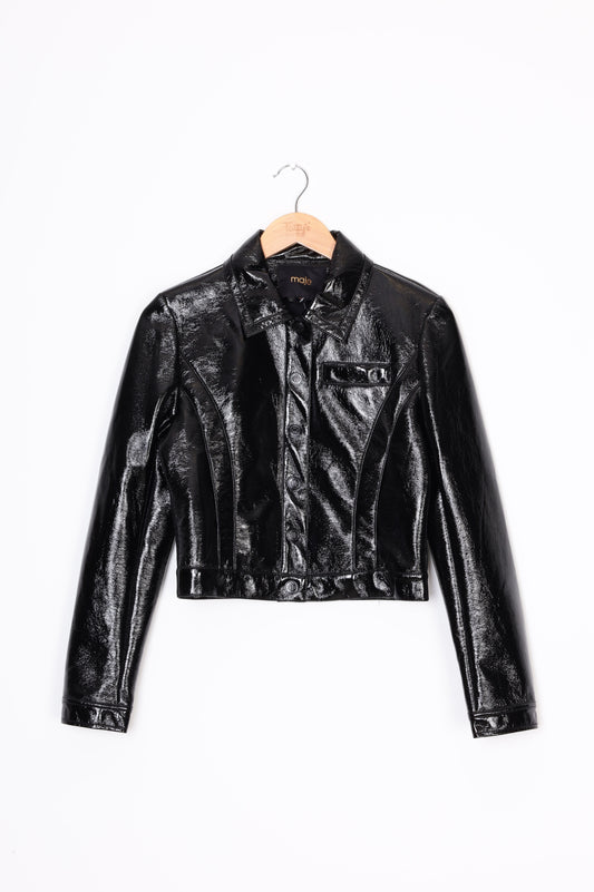 Maje Womens Black Jacket Size EU 36