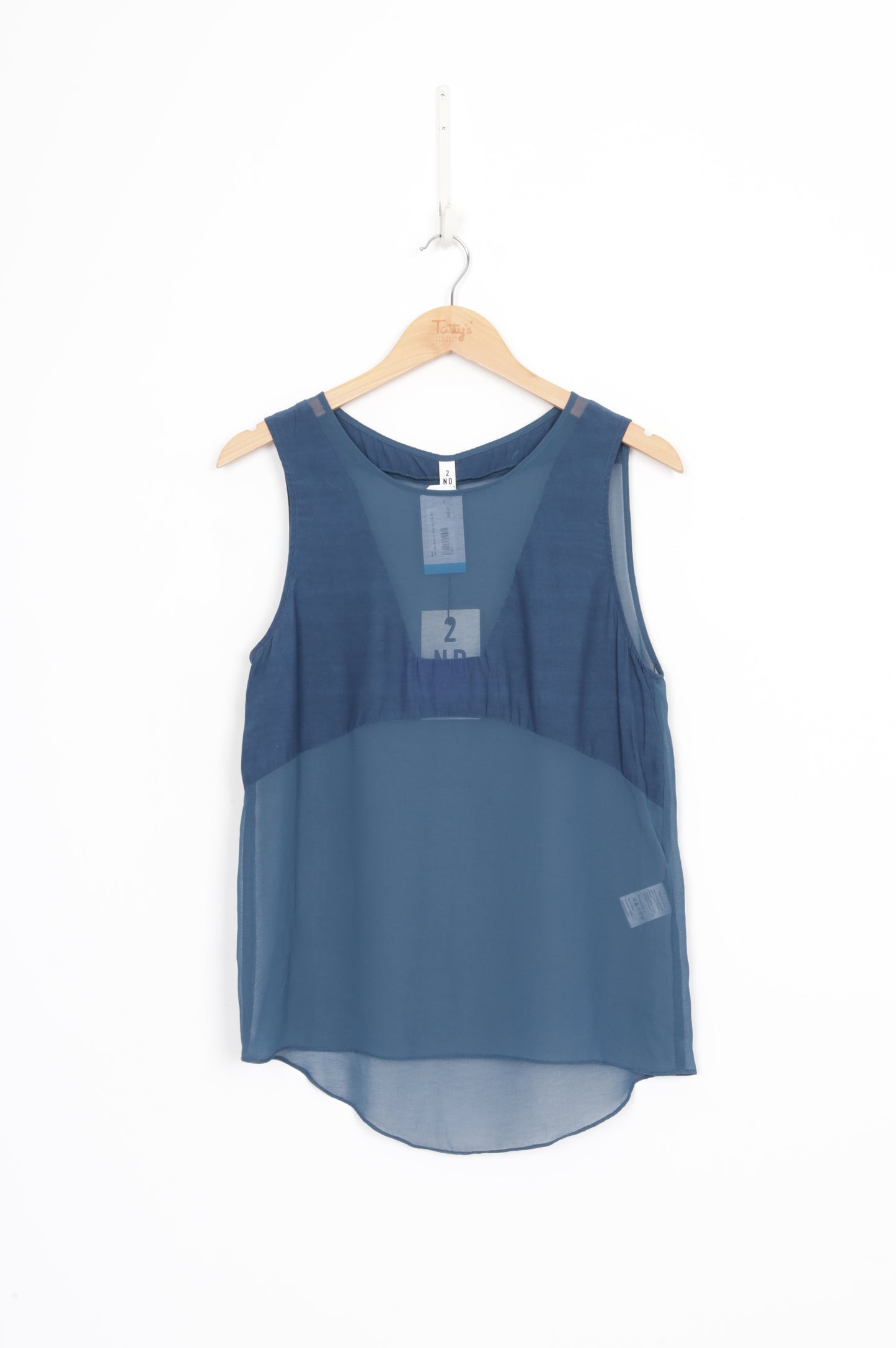 2ND DAy Womens Blue Top Size 36