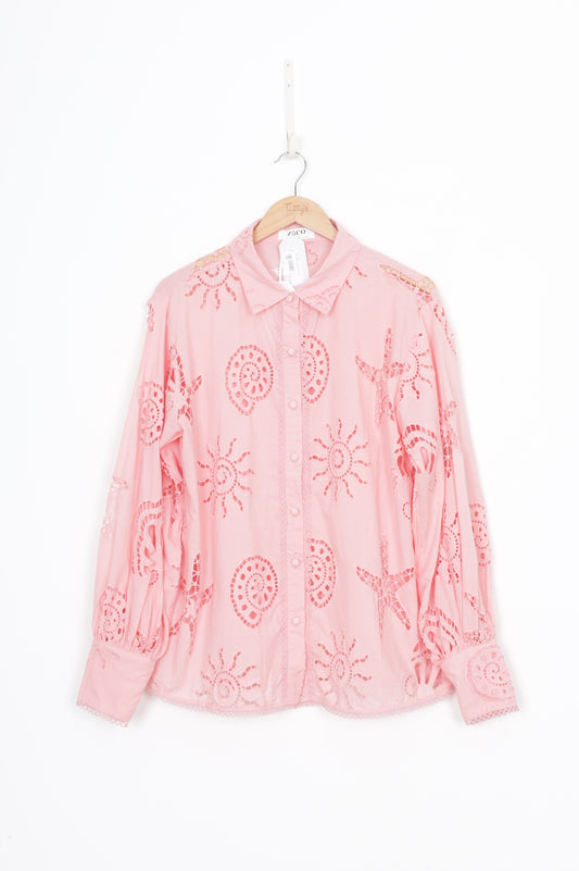 Zaco Womens Pink Shirt Size S