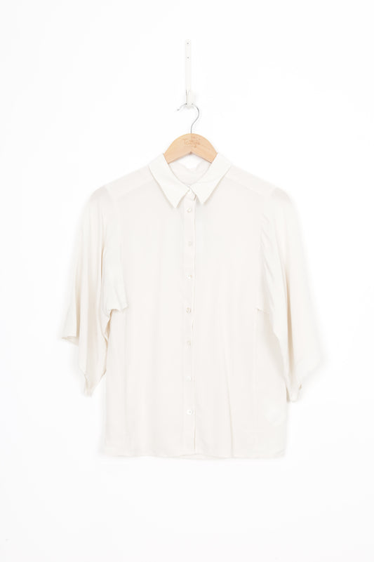 Reiss Womens Cream Shirt Size 8