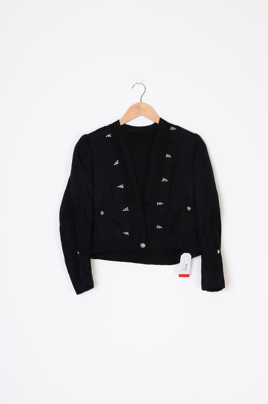 No Label - Vintage Womens Black Jacket Size O/S
