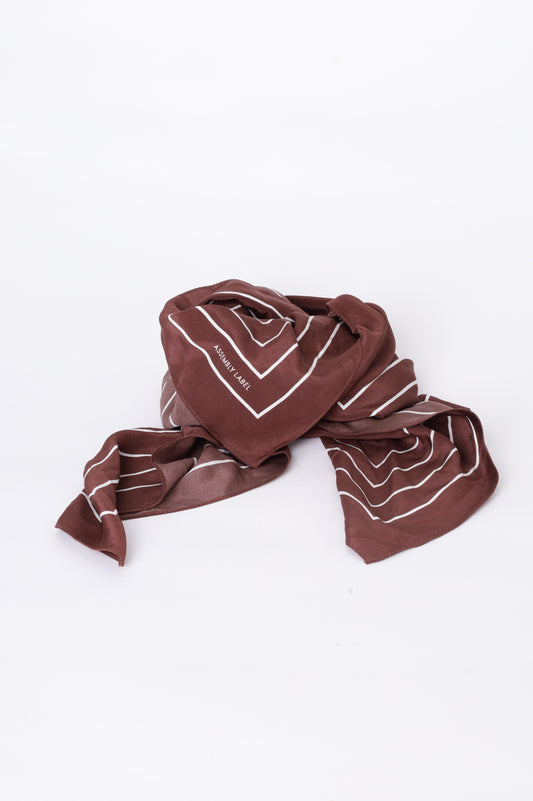 Assembly Label Womens Brown Scarf Size O/S