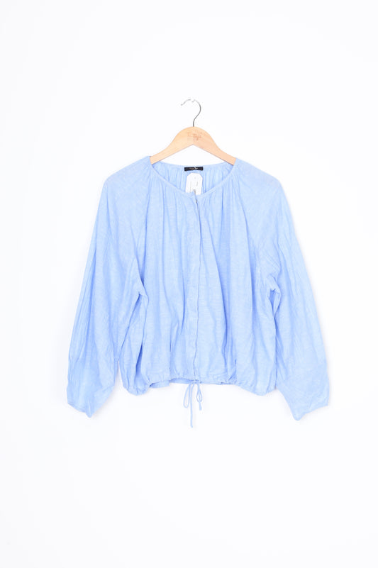 Massimo Dutti Womens Blue Blouse Size M
