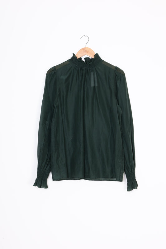 Helen Cherry Womens Green Blouse Size L