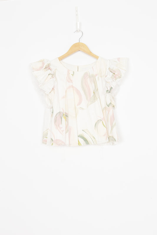 Aje. Womens White Top Size 8