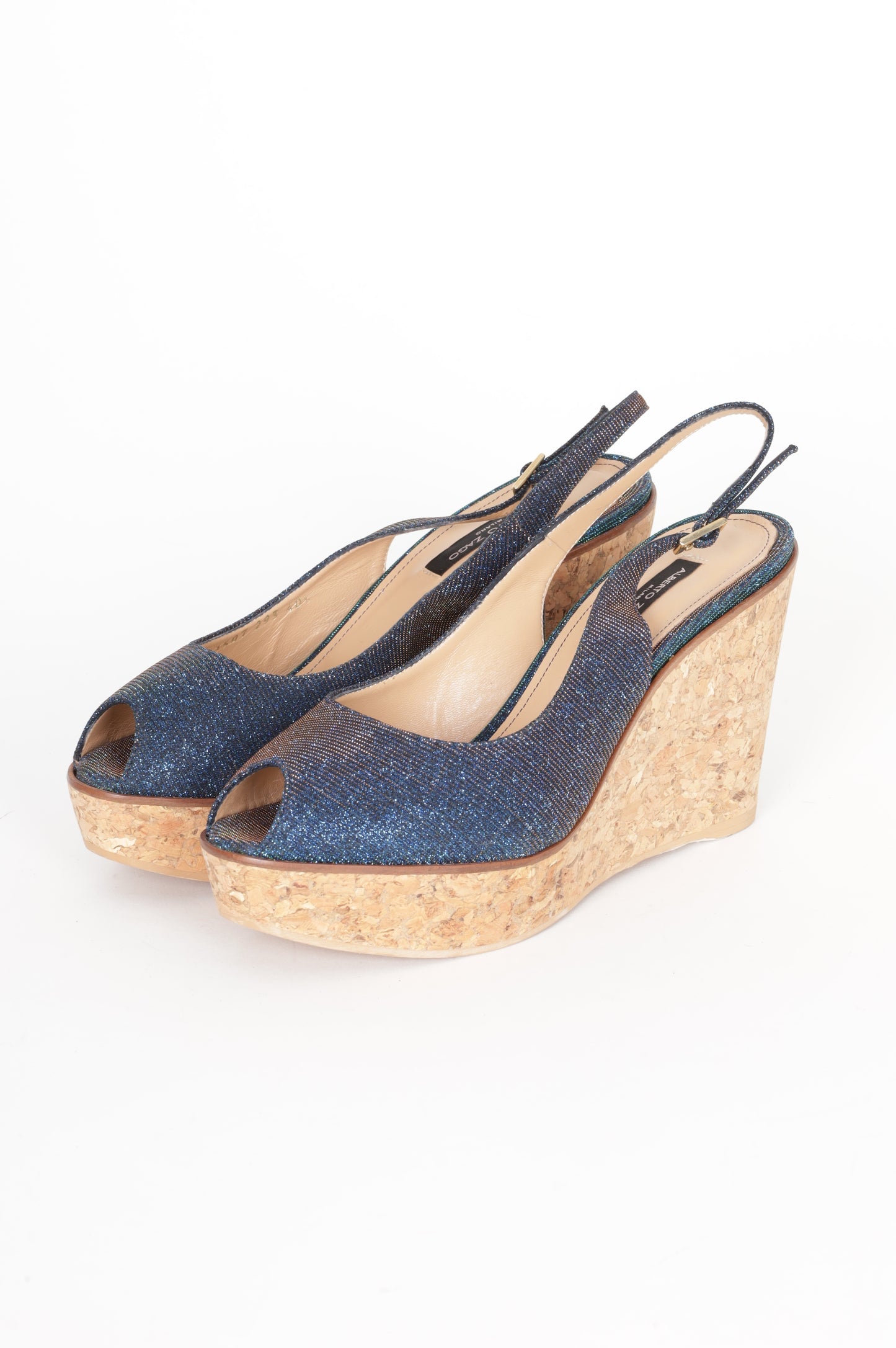 Alberto Zago Womens Blue Heels Size EU 40.5