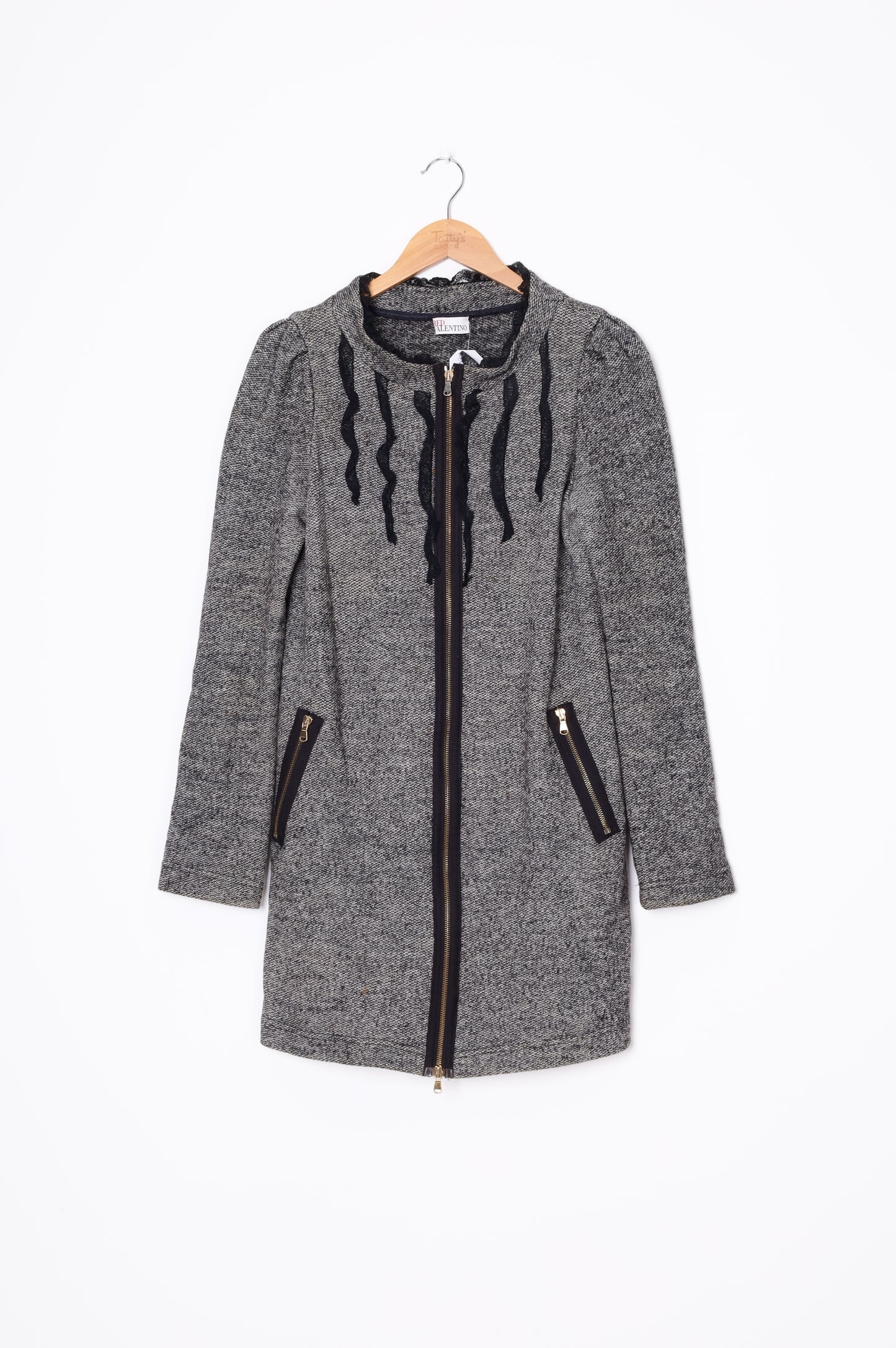 Red Valentino Womens Grey Coat Size S