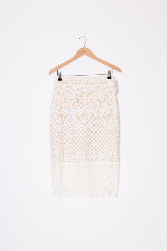 Lover Womens White Skirt Size 10