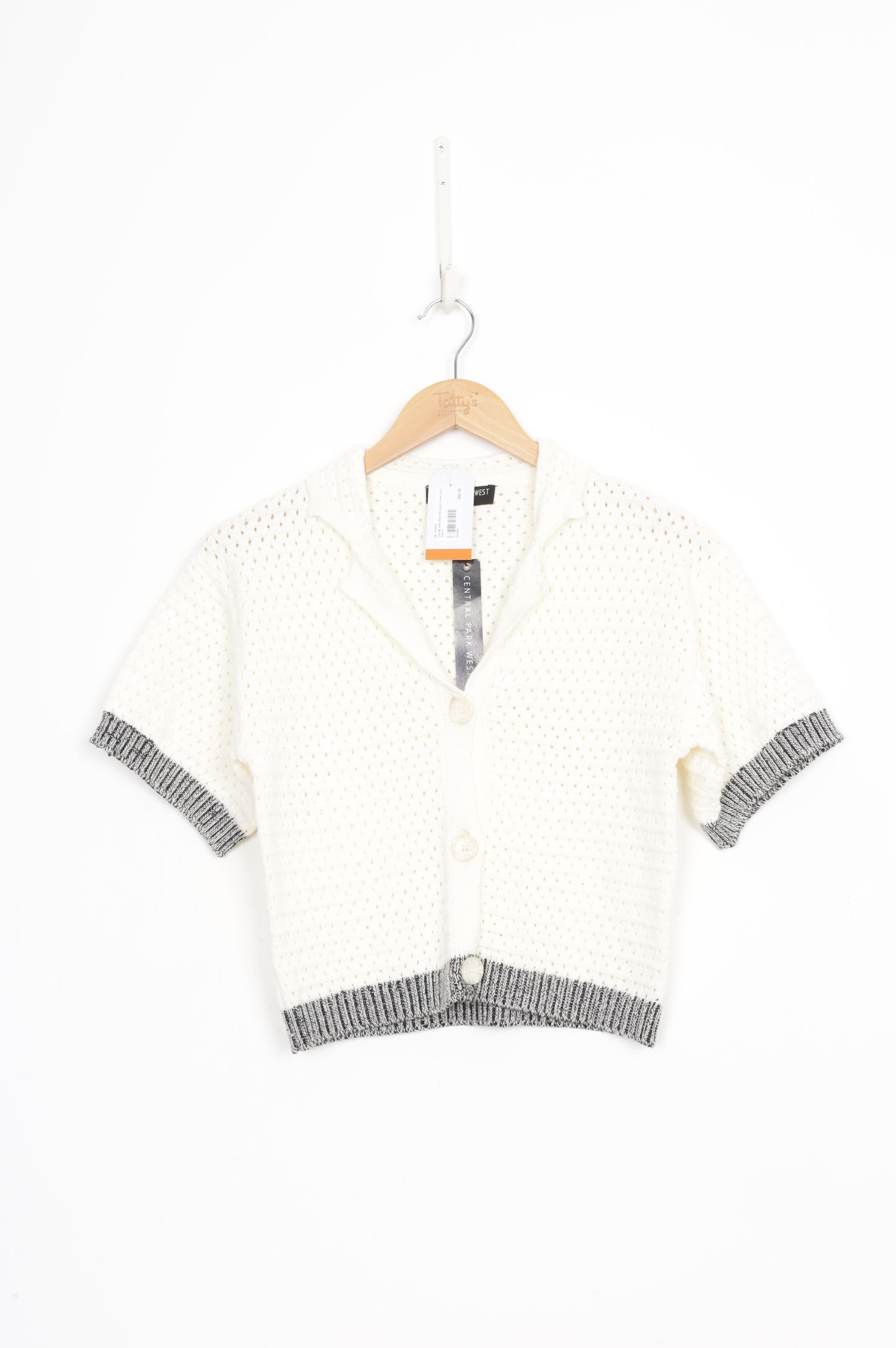 Central Park West Womens Cream Shirt Size S