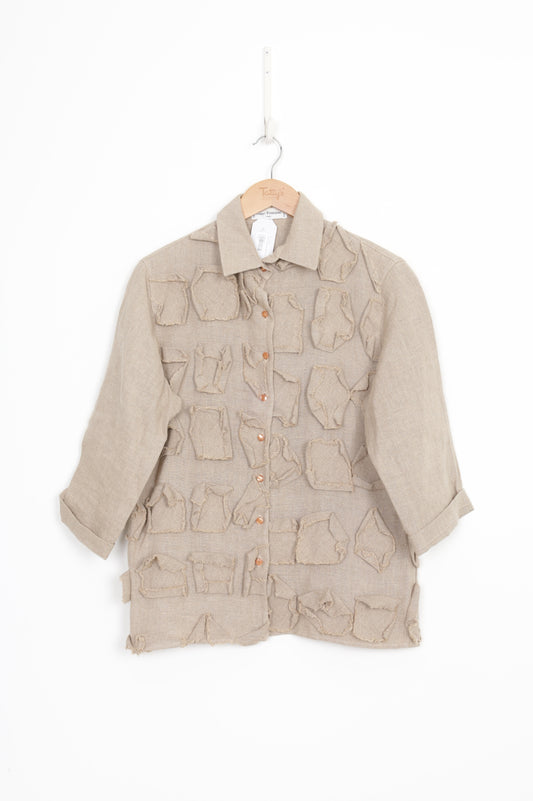 Anne Fontaine Womens Grey Shirt Size 3