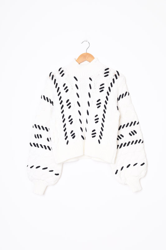 Aje Womens White Jumper Size XS