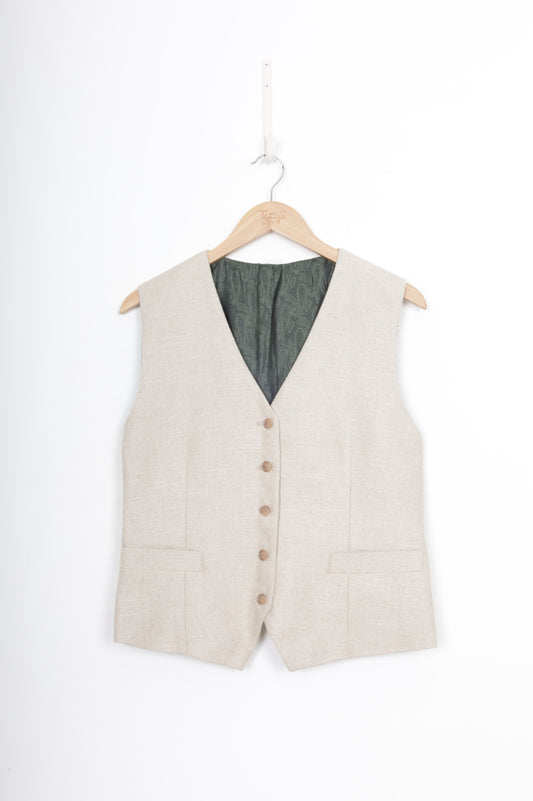 No Label Womens Beige Waistcoat Size M
