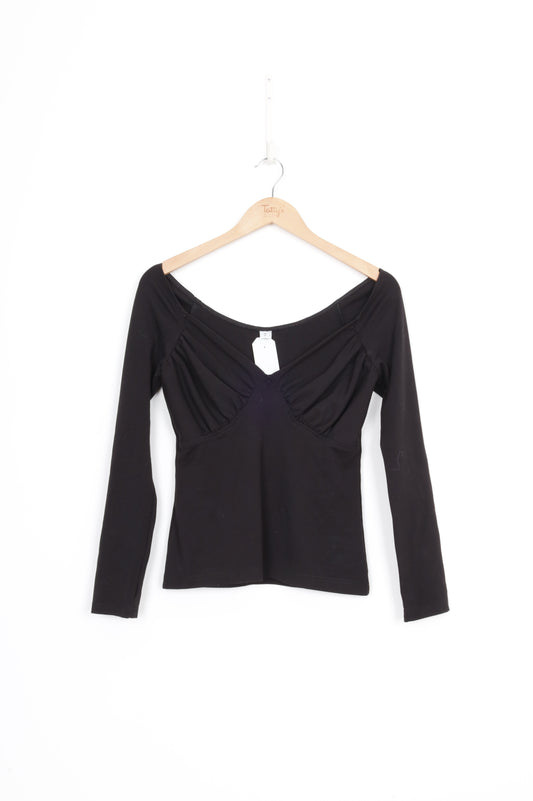 ellis Womens Black Top Size 10