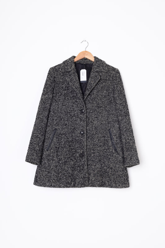 Neuw Womens Black Coat Size L