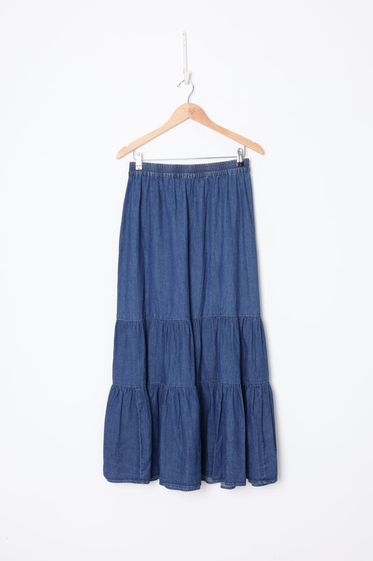 Max Womens Blue Skirt Size 10