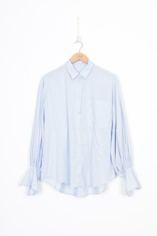 Caitlin Crisp Womens Blue Shirt Size 10