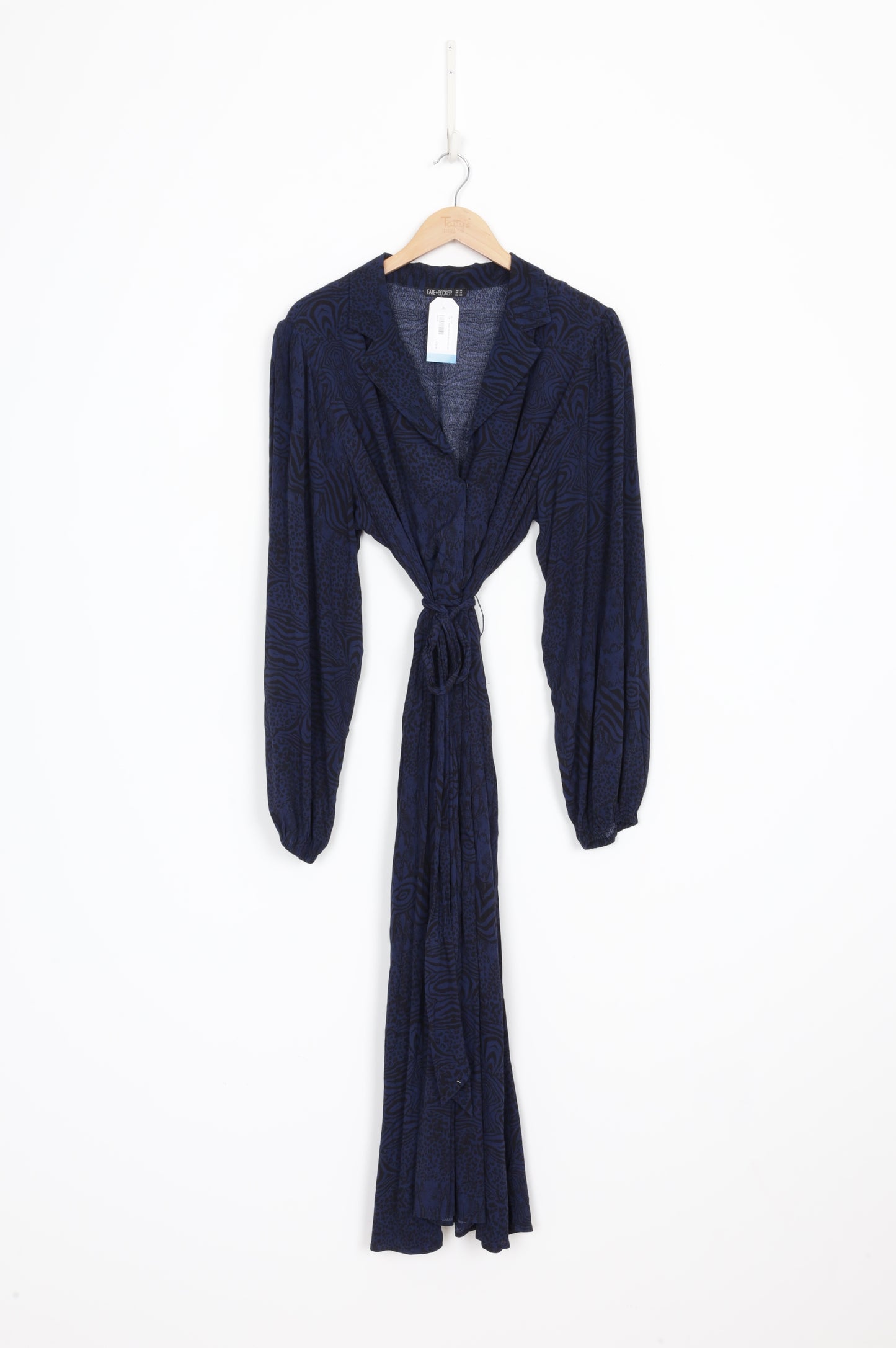 Fate + Becker Womens Blue Dress Size 14