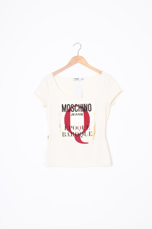Moschino Jeans Womens Yellow T-shirt Size 14