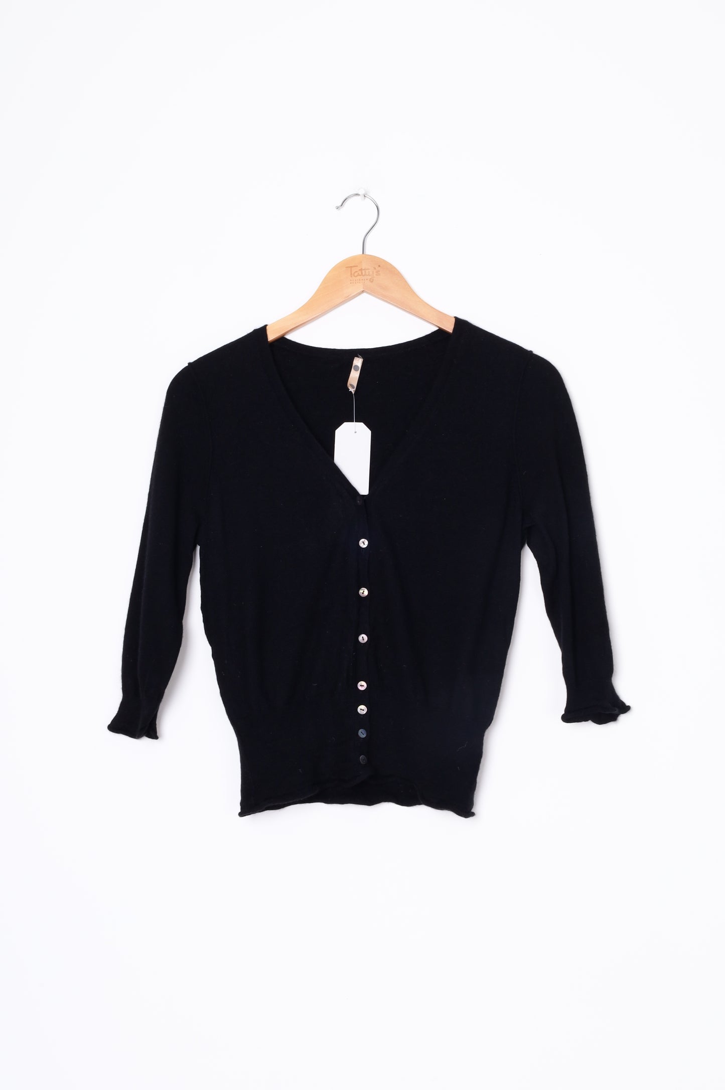 Three Dots Womens Black Cardigan Size M