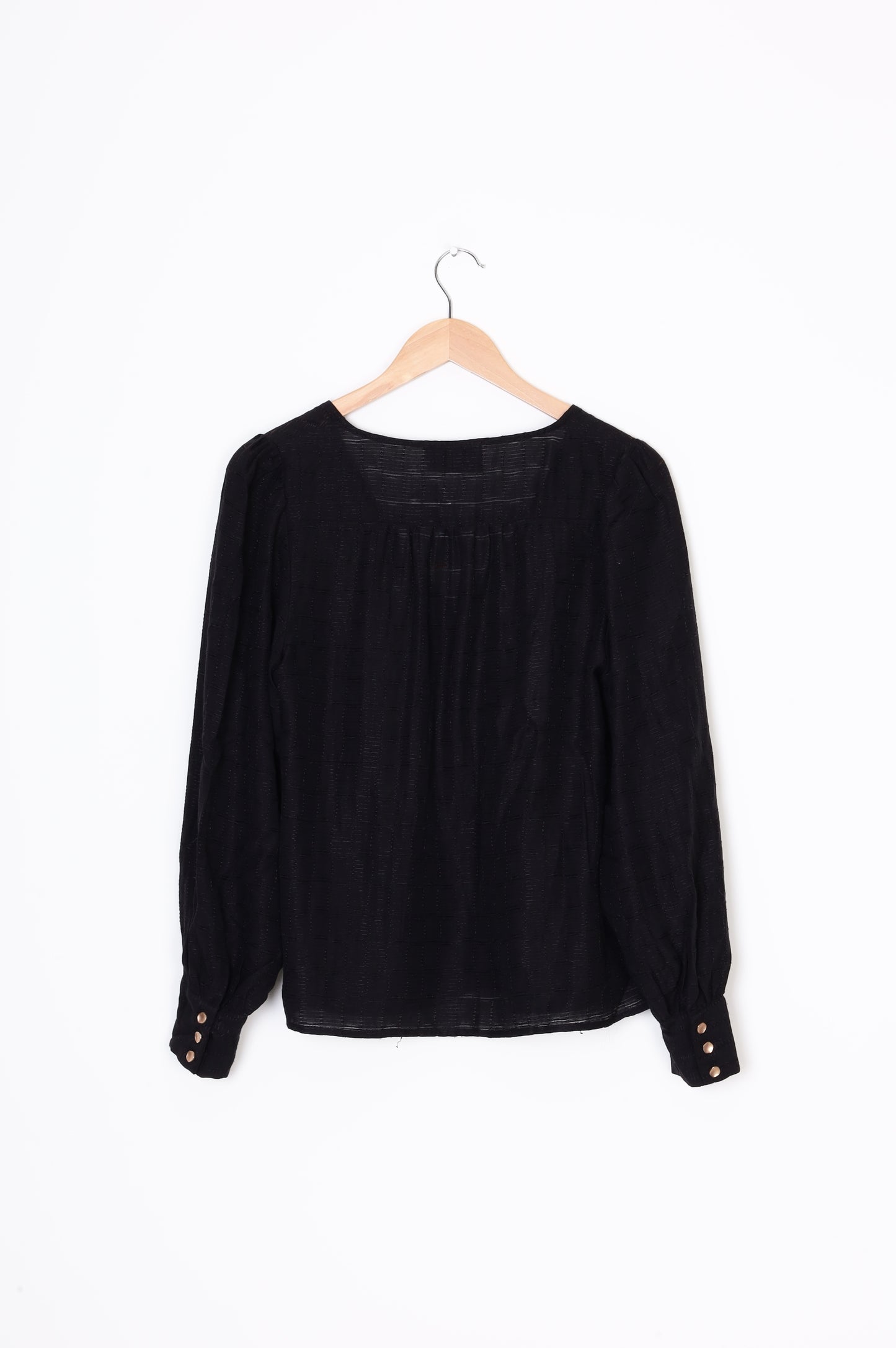 Esmaee Womens Black Blouse Size S
