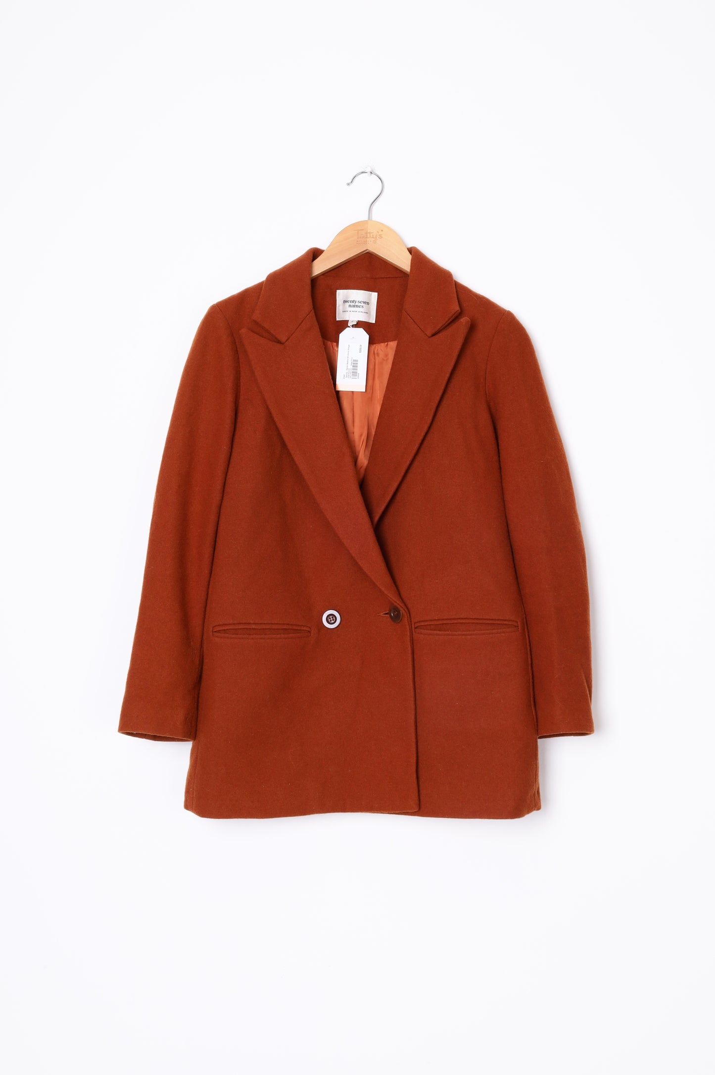 Twenty-Seven Names Womens Orange Coat Size 6
