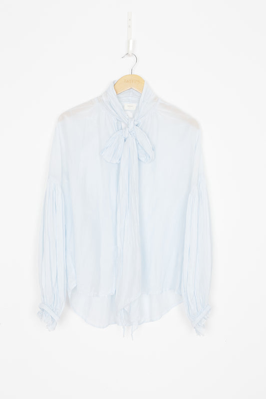 Mahsa Womens Blue Blouse Size XS