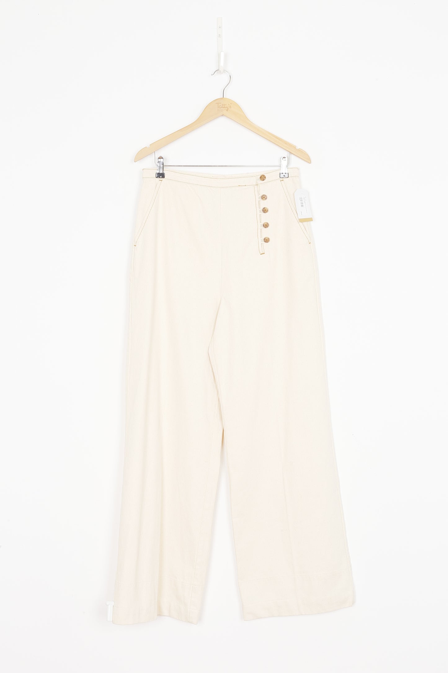 Tory Burch Womens Cream Pants Size 10