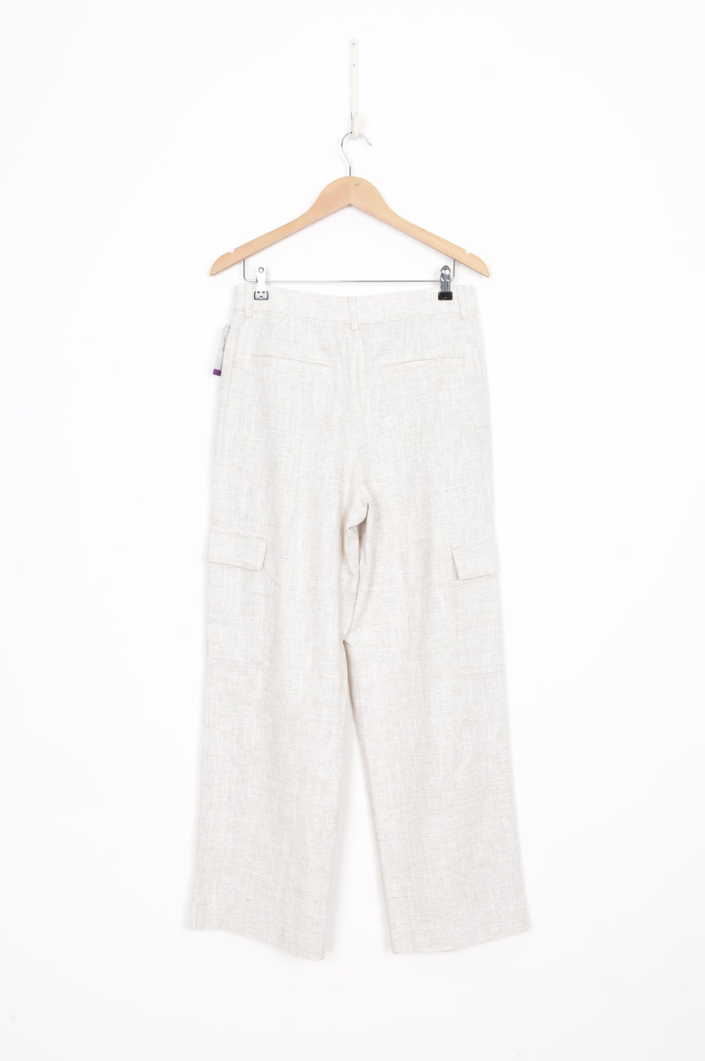 Max Womens Cream Pants Size 8