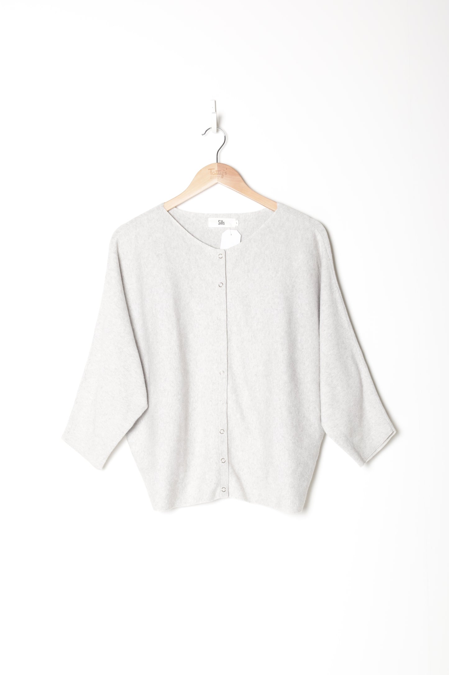 Sills Womens Grey Cardigan Size L