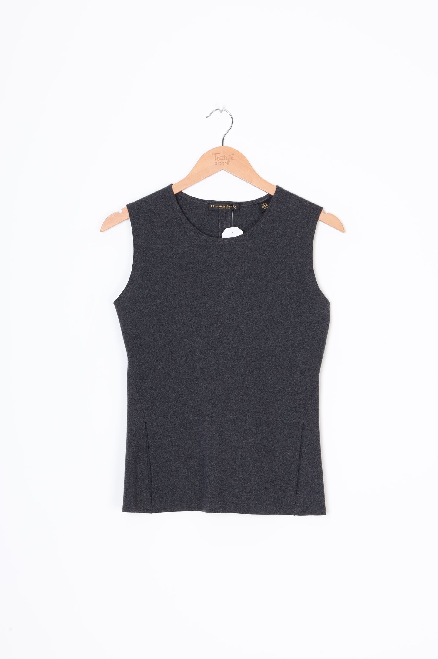 Donna Karan Womens Grey Top Size S