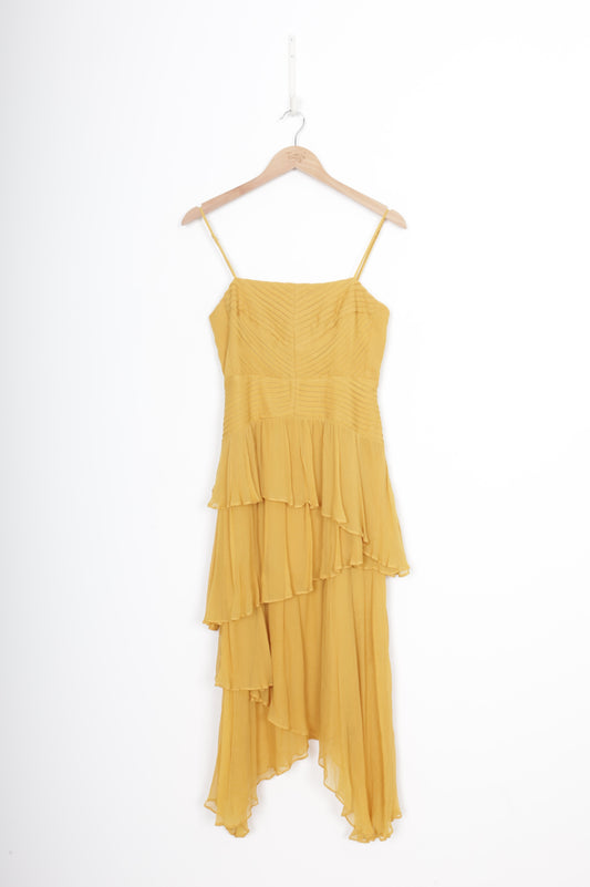 Shona Joy Womens Yellow Dress Size 10