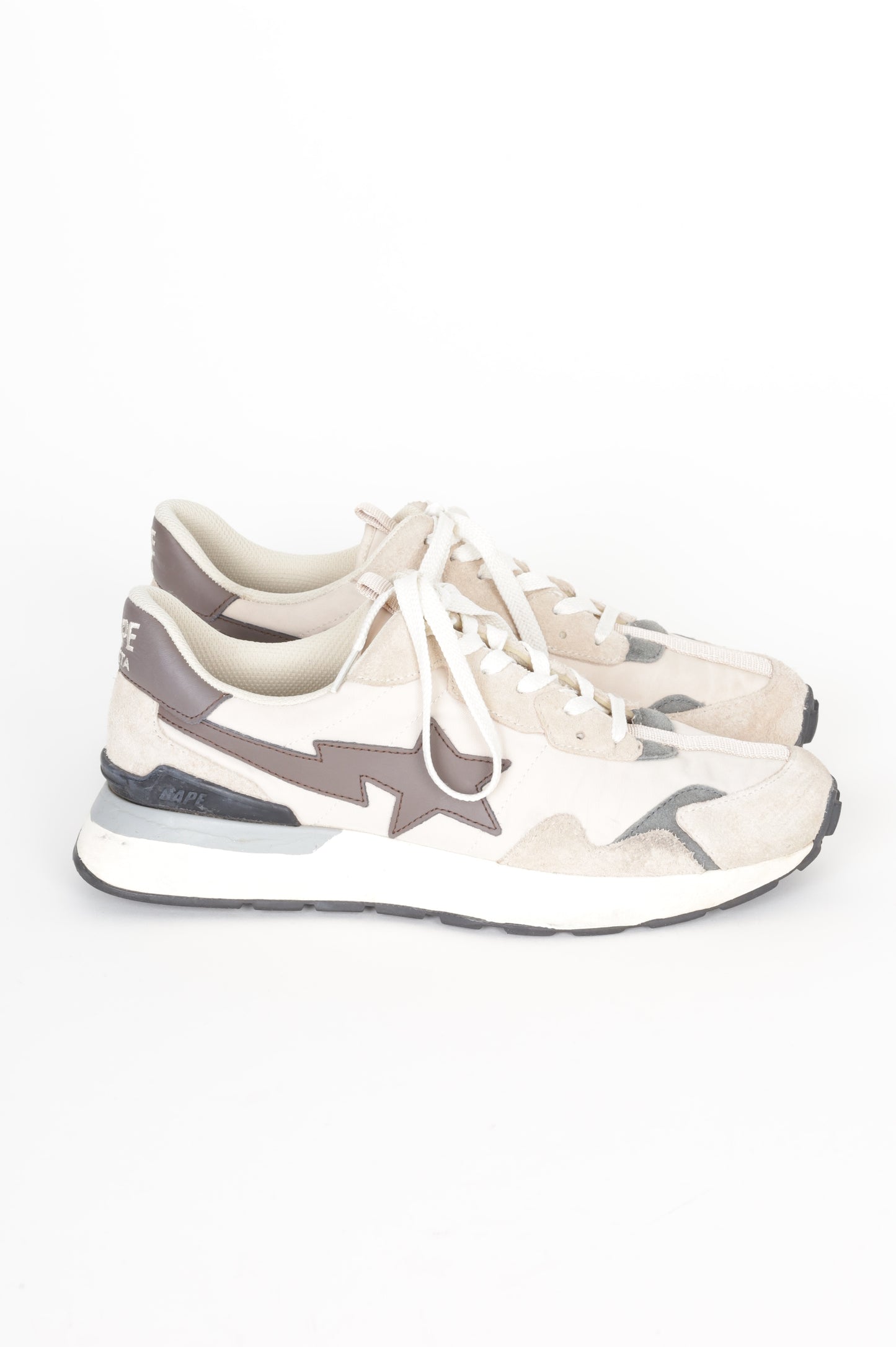 Bape Mens Beige Sneakers Size US 10.5