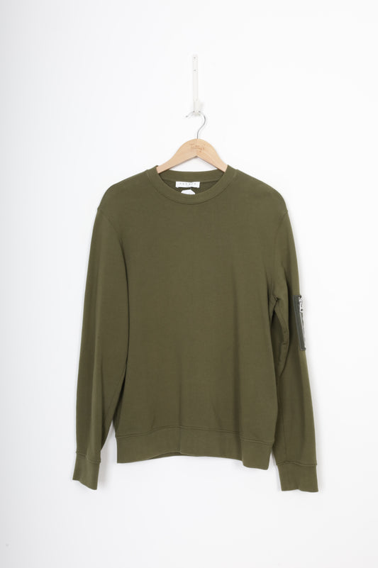 Sandro Mens Green Sweatshirt Size M