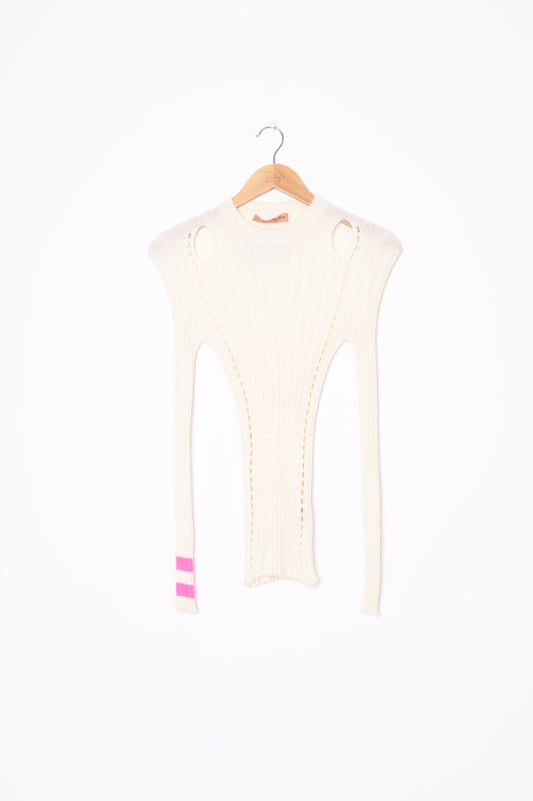 Maggie Marilyn Womens White Top Size S