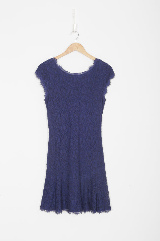 Alone Diane von Furstenburg Womens Blue Dress Size 6