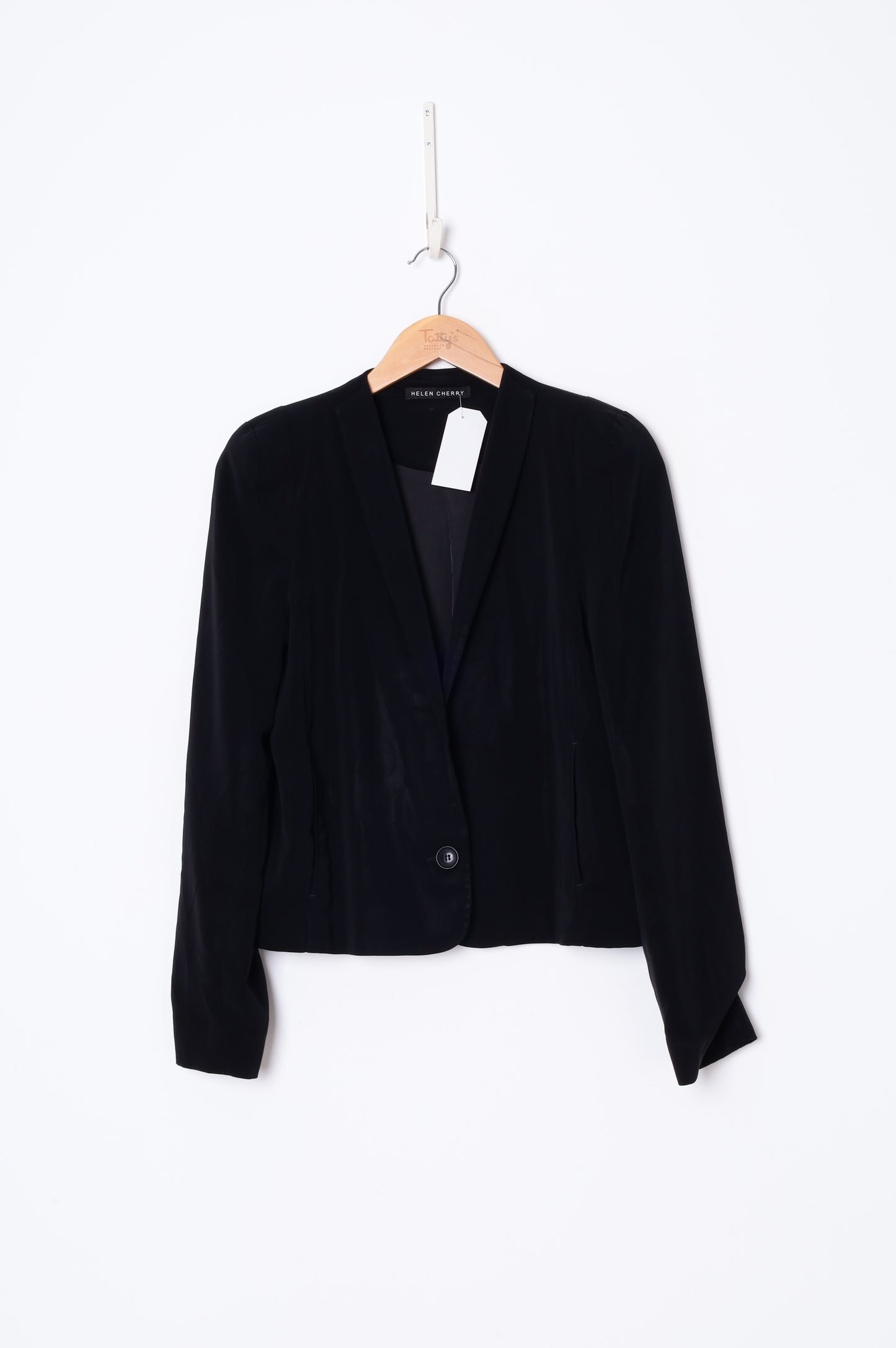 Helen Cherry Womens Black Jacket Size S