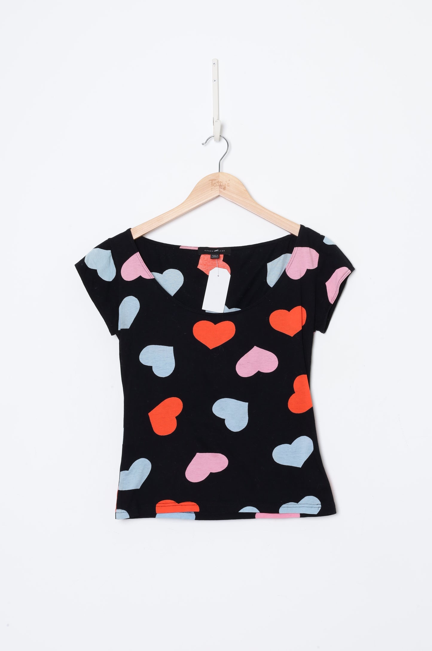 Karen Walker - Vintage Womens Black T-shirt Size 12