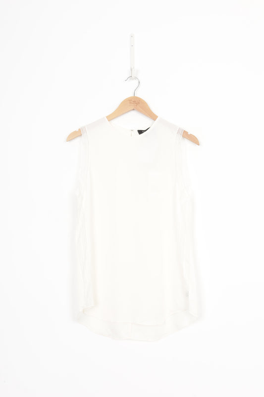 Theory Womens White Top Size S