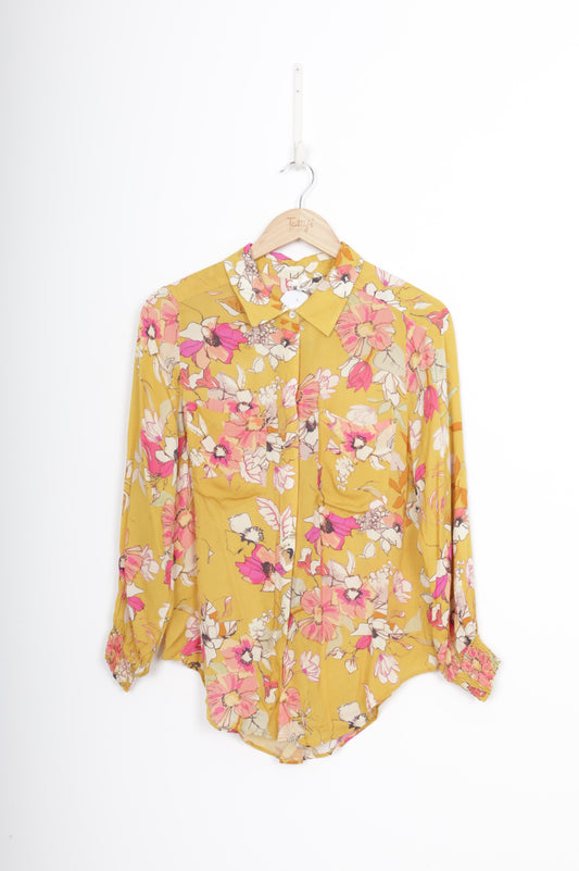 Loobies Story Womens Yellow Top Size 10