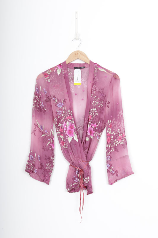 Helen Cherry Womens Purple Top Size S