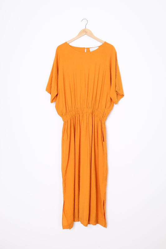 Ricochet Womens Orange Dress Size L