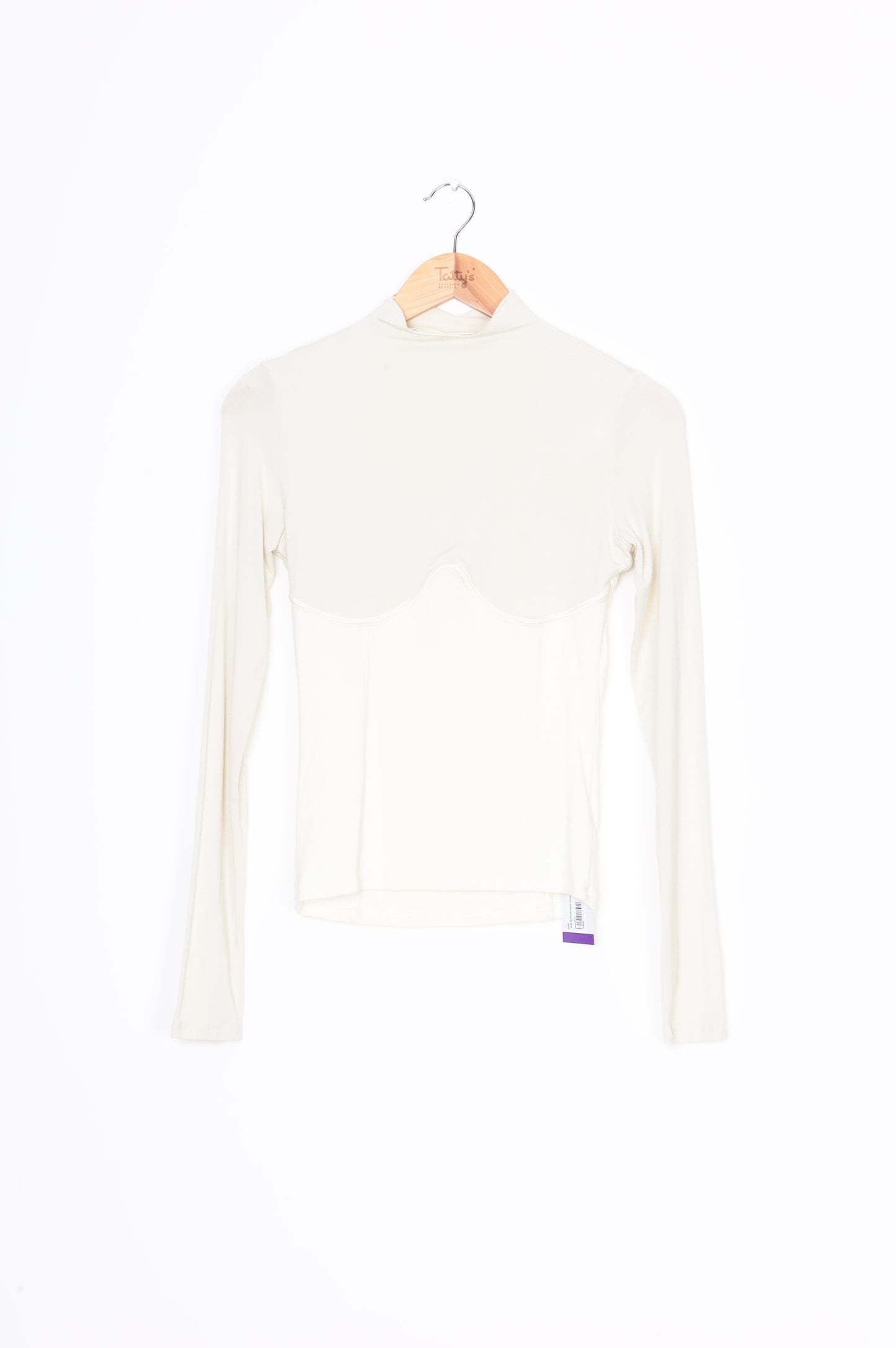Joah Brown Womens Cream Top Size M