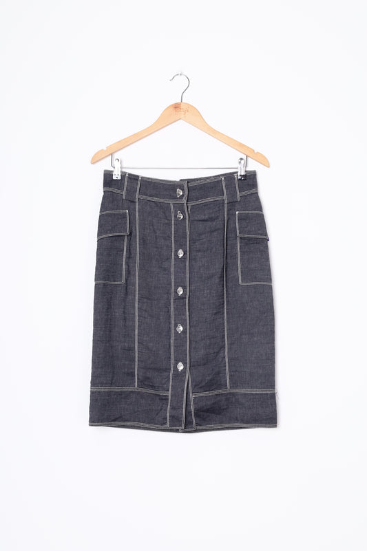 Carolina Herrera Womens Grey Skirt Size 10